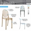 Techni Home Stackable Amber Acrylic Ghost Event Chairs - Set of 4