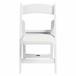Techni Home 4-Pack White Resin Folding Chairs with Padded Seat
