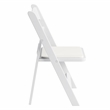 Techni Home 4-Pack White Resin Folding Chairs with Padded Seat