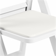 Techni Home 4-Pack White Resin Folding Chairs with Padded Seat