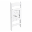 Techni Home 4-Pack White Resin Folding Chairs with Padded Seat
