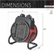 Techni Home 1500W Industrial Electric Heater with Ceramic Element