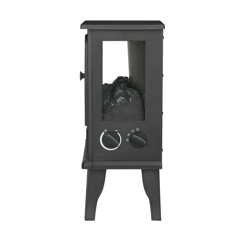 Techni Home 1500W Freestanding Electric Fireplace Heater with Flames