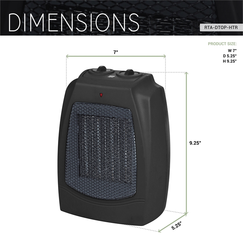 Techni Home 1500W Dual Comfort 2-in-1 Portable Space Heater & Fan