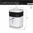 Techni Home 360degree Ceramic Space Heater with Adjustable Thermostat