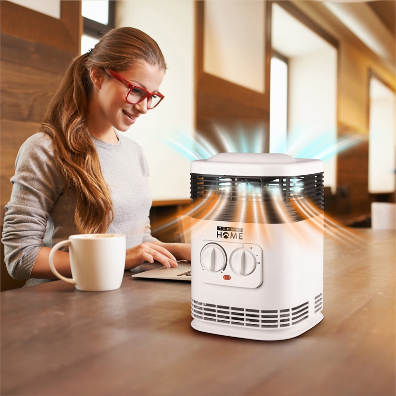 Techni Home 360degree Ceramic Space Heater with Adjustable Thermostat