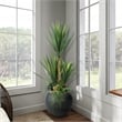 5' Sisal and Assorted Succulents in Black Porter Planter