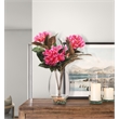 Beauty Frangipani in Glass Vase with River Rock
