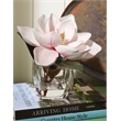 Pink Eva Magnolia Stem in Bevel Vase