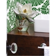 White Eva Magnolia Stem in Bevel Vase
