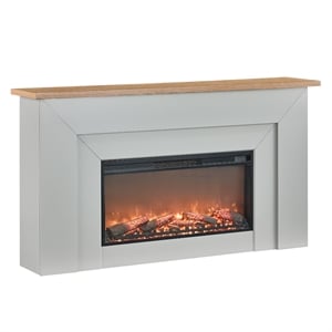 Modern Electric Fireplace Heater with Mantel Remote Control Realistic Flames