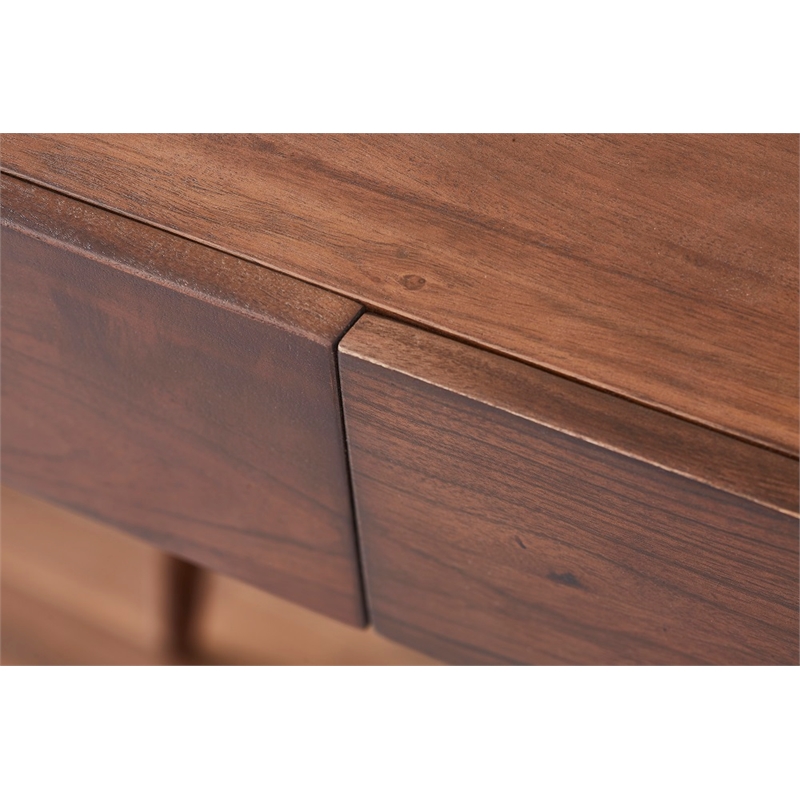 Glide 58-inch Office Writing Desk in Dark Walnut finish