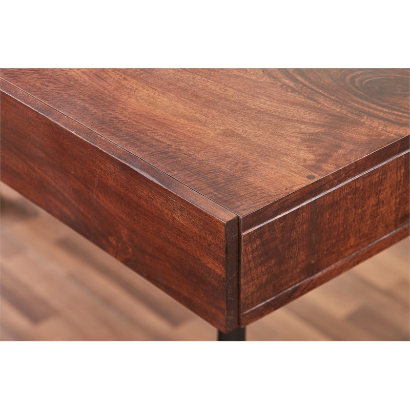 Glide 58-inch Office Writing Desk in Dark Walnut finish