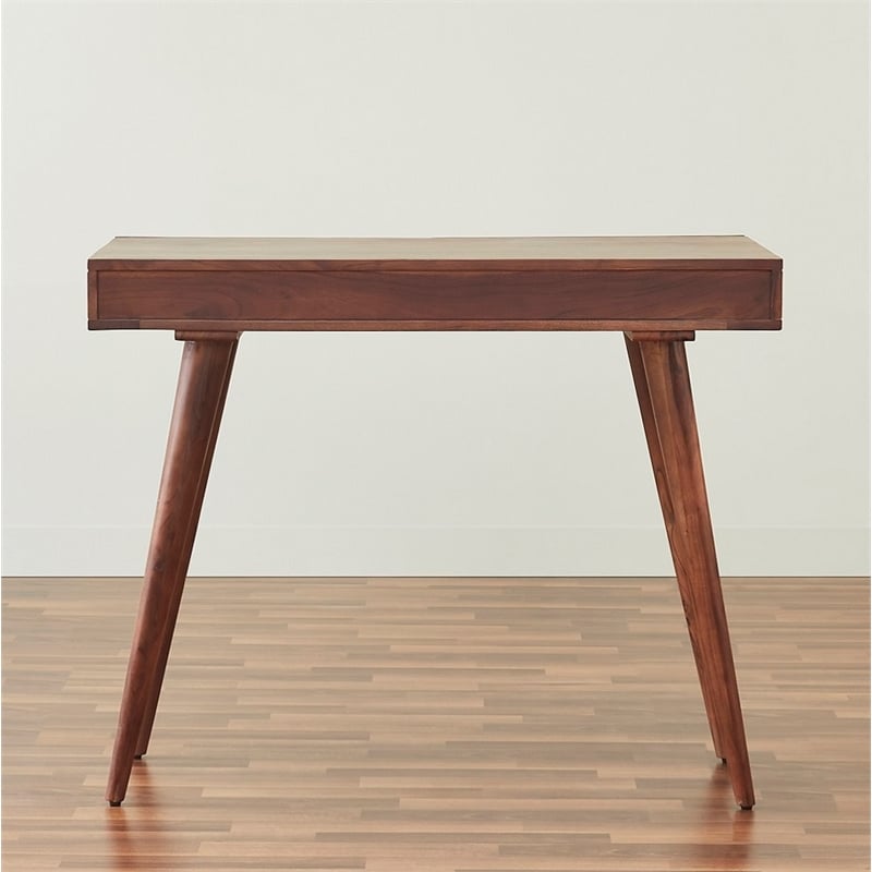 Pratt 39 inch Solid Wood Office Desk in Dark Walnut