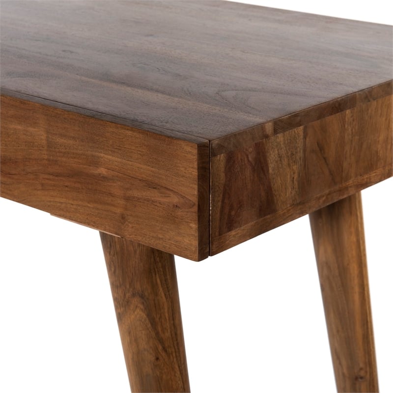 Pratt 39 inch Solid Wood Office Desk in Dark Walnut