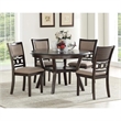 New Classic Furniture Gia - Cherry Round Dining Table 5 Pc Set With Dining Chair