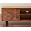 Linear Hardwood TV Stand with Storage for TV up to 63 inches