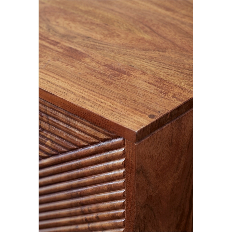 Linear Hardwood TV Stand with Storage for TV up to 63 inches