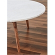 Nero white authentic marble round coffee table