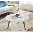 Nero white authentic marble round coffee table