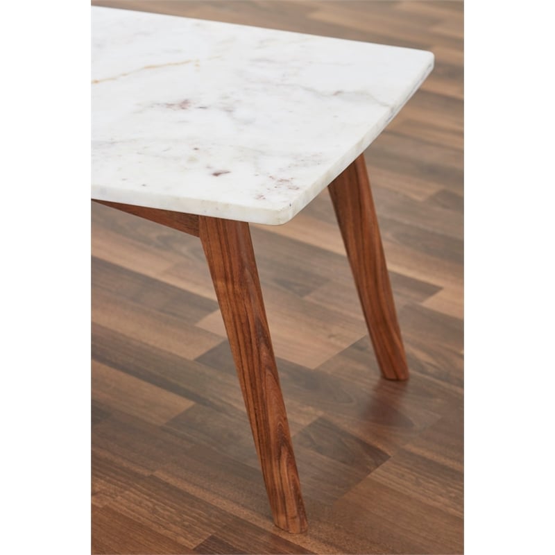 Nero white authentic marble rectangle coffee table