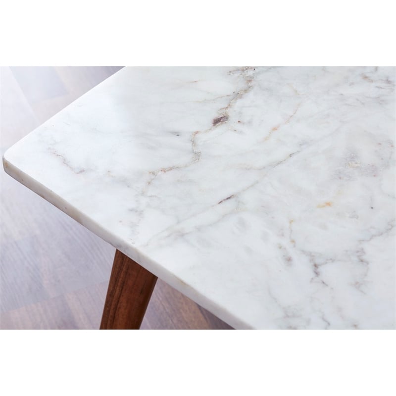 Nero white authentic marble rectangle coffee table