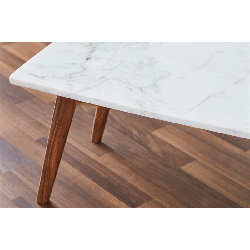 Nero white authentic marble rectangle coffee table