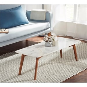Nero white authentic marble rectangle coffee table