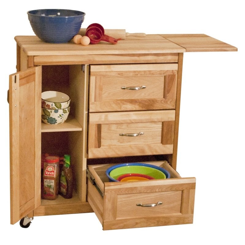 Catskill Craftsmen Kitchen Cart in Natural Birch | Homesquare