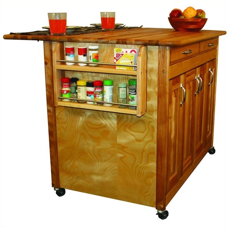 Catskill Craftsmen Butcher Block Drop Leaf WorkCenter PLUS 54238