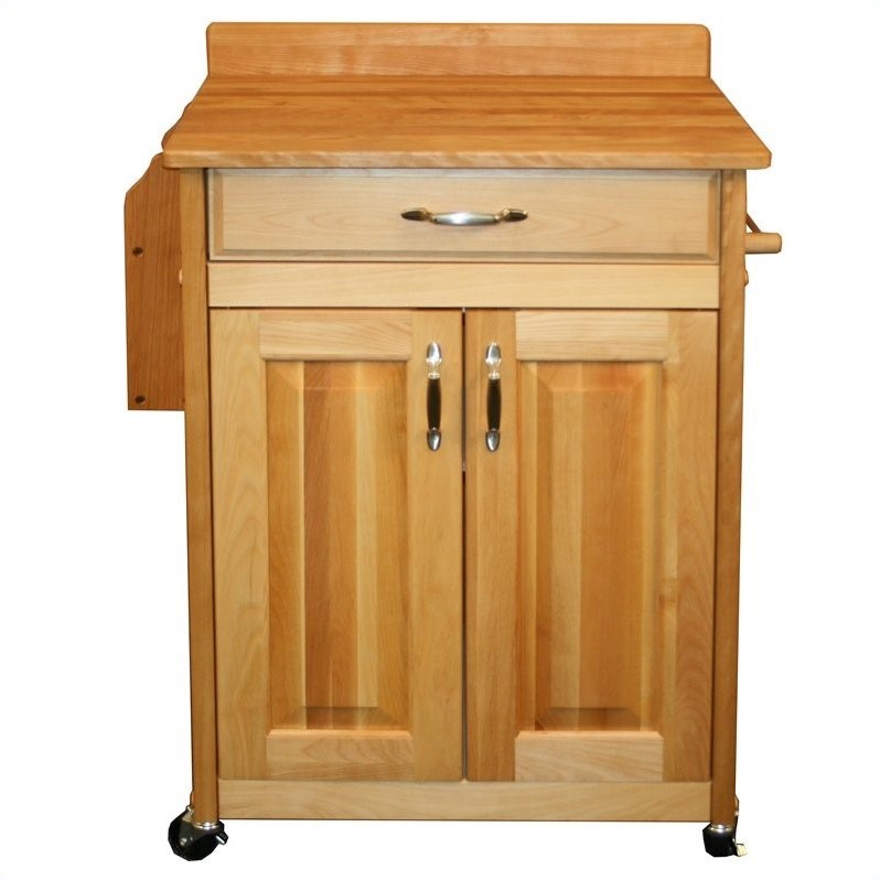 Catskill Craftsmen Deluxe Butcher Block Kitchen Cart Cymax Business