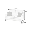 Classic Harmony Solid Wood Sofa & Loveseat Set in Black
