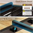 Noya Full Solid Wood LED Bed with built in charging station and storage in Black