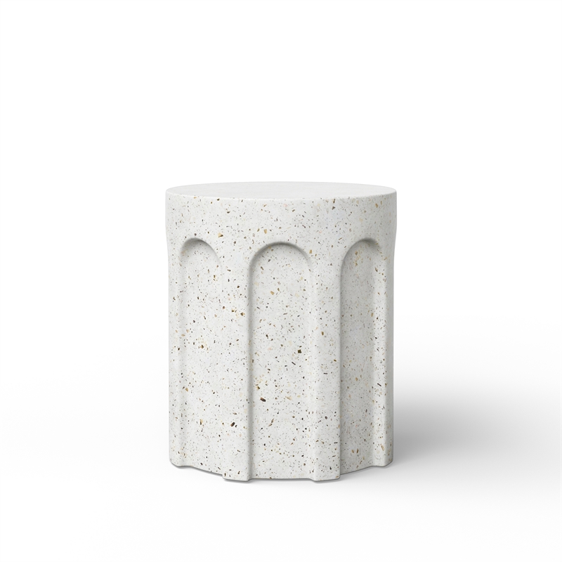 Urbia Mixx Atlas Stool in Ivory Terrazzo