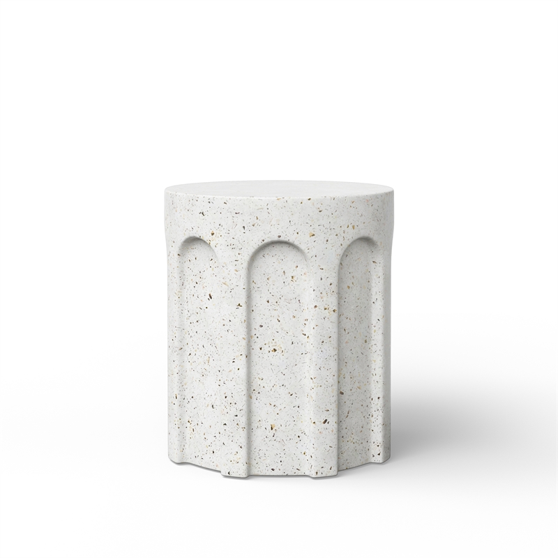Urbia Mixx Atlas Stool in Ivory Terrazzo