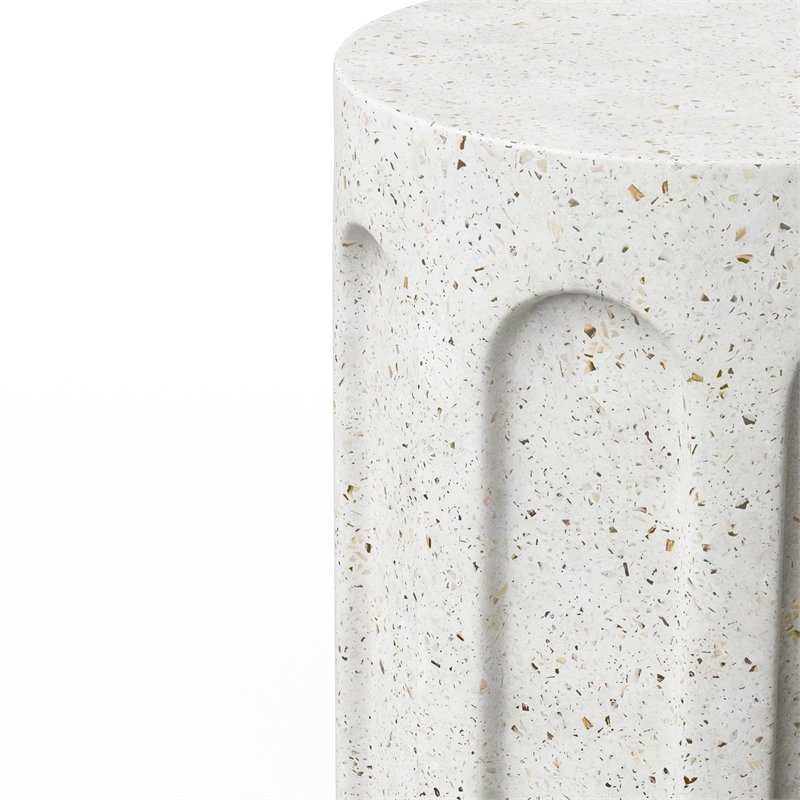 Urbia Mixx Atlas Stool in Ivory Terrazzo