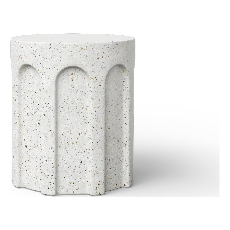 Urbia Mixx Atlas Stool in Ivory Terrazzo