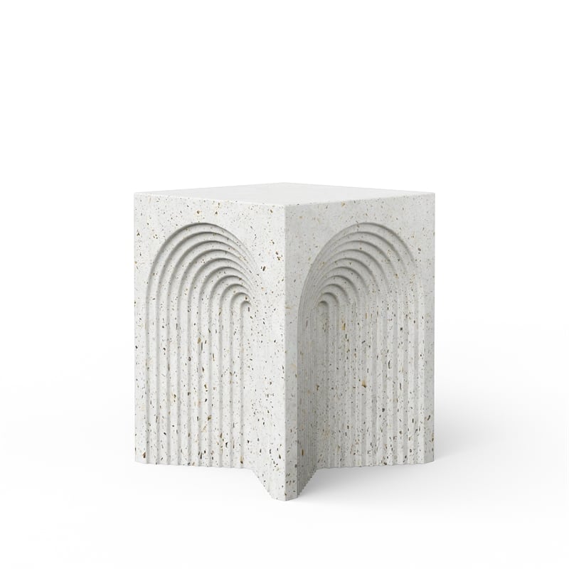 Urbia Mixx Orion Stool in Ivory Terrazzo