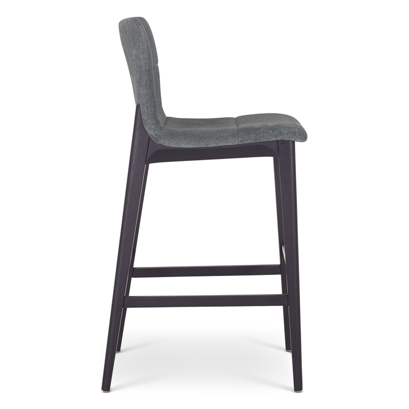 Urbia Modern Brazilian Godan Bar Stool in Jackpot Teal Seat Ebano Frame