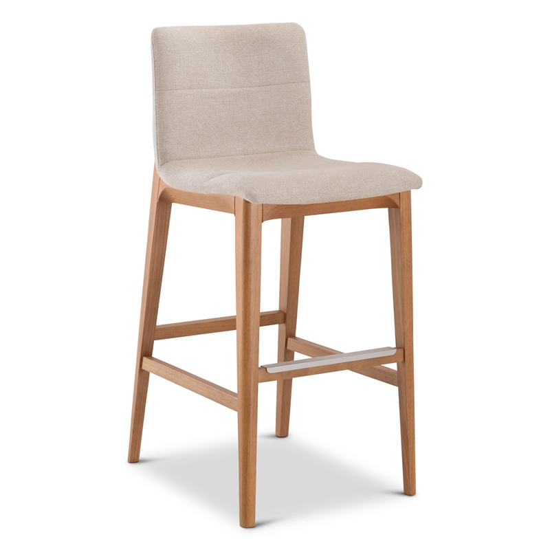 Urbia Modern Brazilian Godan Bar Stool in Natural Seat Domasco Frame