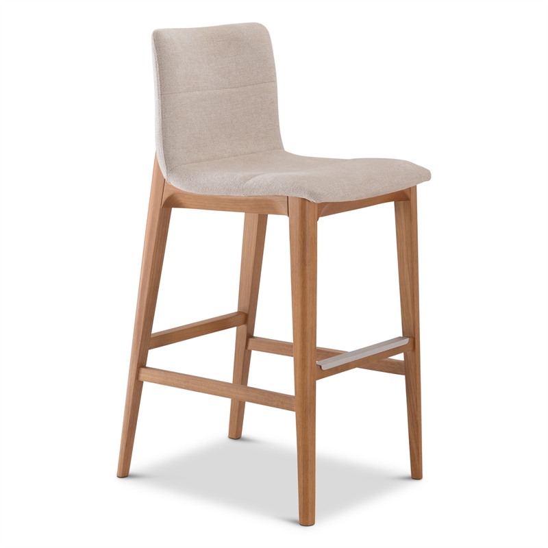 Urbia Modern Brazilian Godan Bar Stool in Natural Seat Domasco Frame