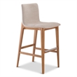 Urbia Modern Brazilian Godan Bar Stool in Natural Seat Domasco Frame
