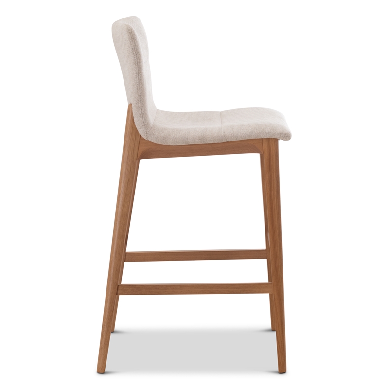 Urbia Modern Brazilian Godan Bar Stool in Natural Seat Domasco Frame