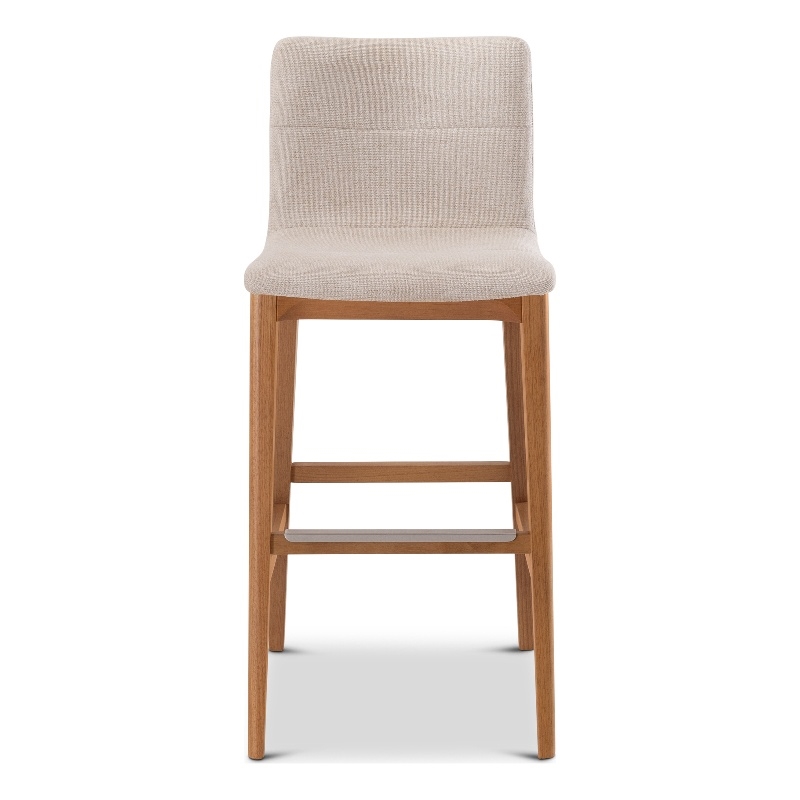 Urbia Modern Brazilian Godan Bar Stool in Natural Seat Domasco Frame