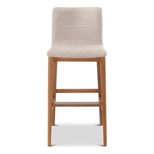 Urbia Modern Brazilian Godan Bar Stool in Natural Seat Domasco Frame