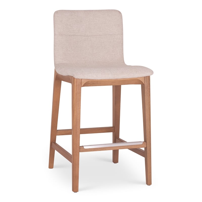 Urbia Modern Brazilian Godan Counter Stool in Harvest Natural Seat Domasco Frame