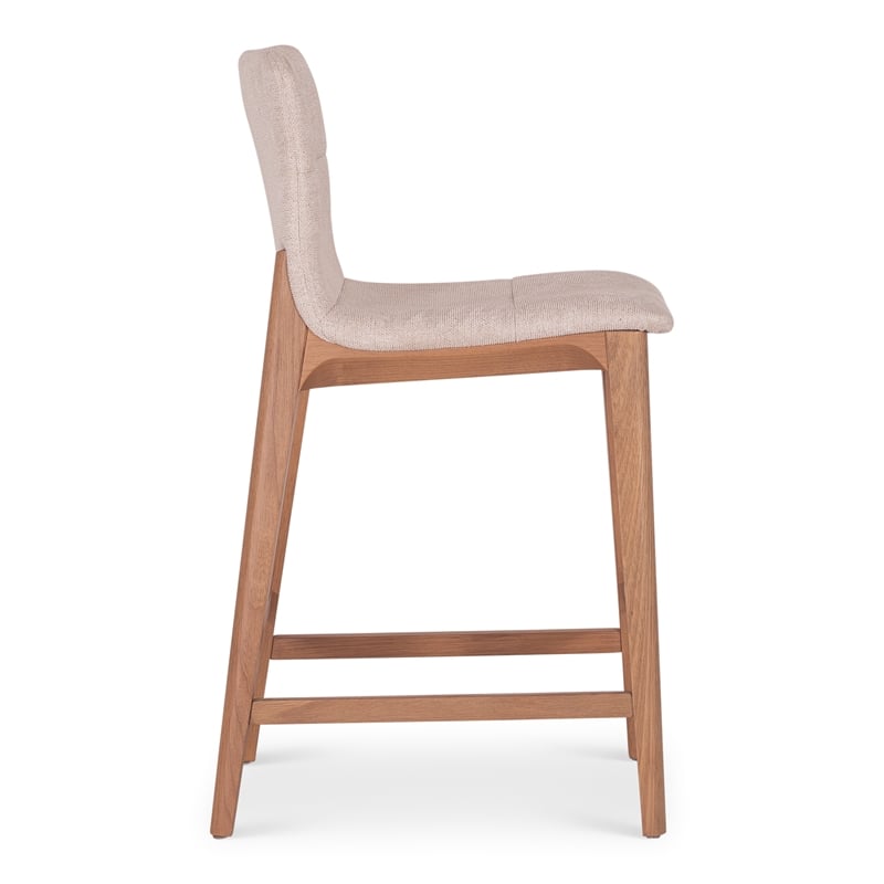 Urbia Modern Brazilian Godan Counter Stool in Harvest Natural Seat Domasco Frame