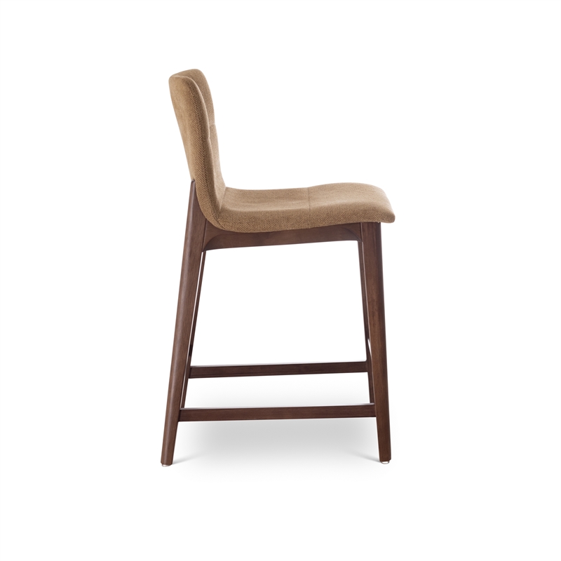 Urbia Modern Brazilian Godan Counter Stool in Terracotta Seat Nogal Frame