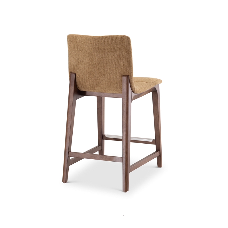 Urbia Modern Brazilian Godan Counter Stool in Terracotta Seat Nogal Frame