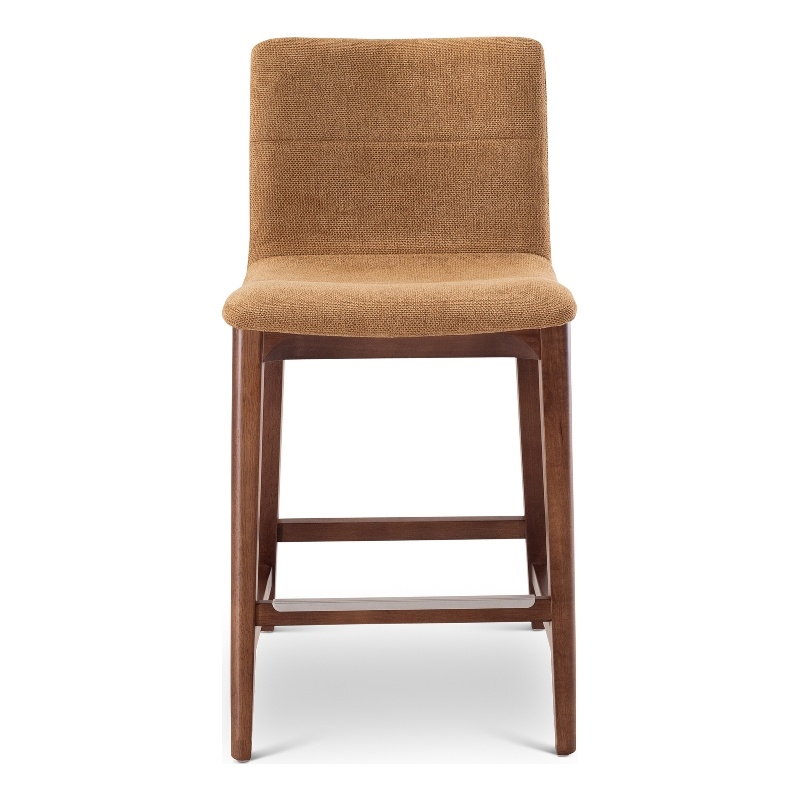 Urbia Modern Brazilian Godan Counter Stool in Terracotta Seat Nogal Frame